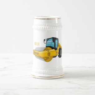 Chope À Bière Caricature à rouleaux de route