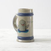 Chope À Bière Caricature adorable de marsouin (Devant gauche)