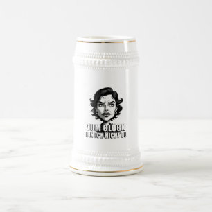 Chope À Bière Caricature avec citation « heureusement… »