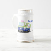 Chope À Bière Caricature de camion de glace joli (Devant gauche)