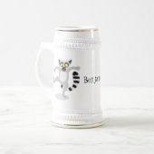 Chope À Bière Caricature de danse lémurienne en anneau mignon (Devant gauche)