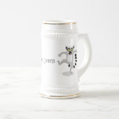 Chope À Bière Caricature de danse lémurienne en anneau mignon (Devant droit)