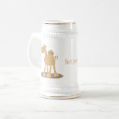 Chope À Bière Caricature de dromadaire joyeux et souriant (Devant gauche)