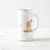Chope À Bière Caricature de dromadaire joyeux et souriant (Devant droit)