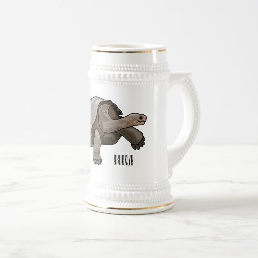 Chope À Bière Caricature de la tortue des Galapagos (Devant droit)