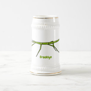 Chope À Bière Caricature de mignon rouge vert avec des visages h