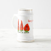 Chope À Bière Caricature de piments chantants mignons (Devant gauche)