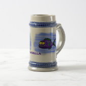 Chope À Bière Caricature de poisson de Piranha (Devant droit)