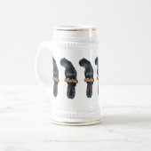 Chope À Bière Caricature d'oiseau à queue rouge (Devant gauche)