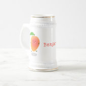 Chope À Bière Caricature jaune mangue mignonne (Devant gauche)