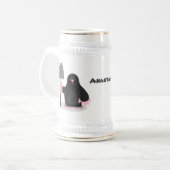 Chope À Bière Caricature mole joyeux (Devant gauche)