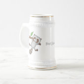 Chope À Bière Caricature pour bébé au raton laveur joyeux (Devant gauche)