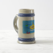 Chope À Bière Caricature sous-marine joyeuse (Devant gauche)
