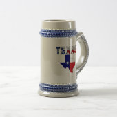 Chope À Bière Carte des drapeaux avec le Texas (Devant droit)
