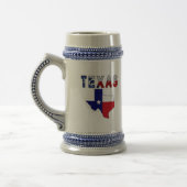 Chope À Bière Carte des drapeaux avec le Texas (Gauche)