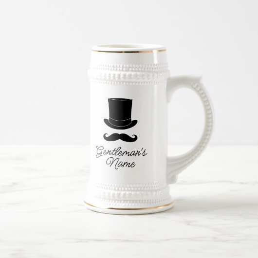 Chope À Bière Casquette dapper et moustache de messieurs personn (Droite)