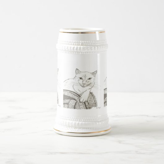 Chope À Bière Cat Ragdoll Portrait Stein (Centre)