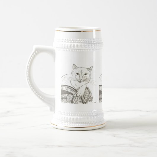 Chope À Bière Cat Ragdoll Portrait Stein (Gauche)