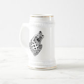 Chope À Bière Celtic hurlant Knotwork de loup (Devant gauche)