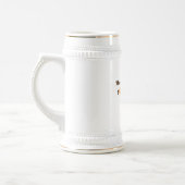 Chope À Bière Ces 2 Passages Solaire Eclipse 2024 - Blanc/Or (Gauche)