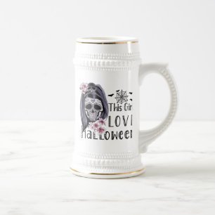 Chope À Bière Cette fille aime Halloween