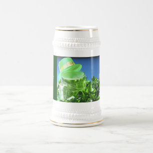 Chope À Bière Chapeau haut de forme vert & Bière verte -