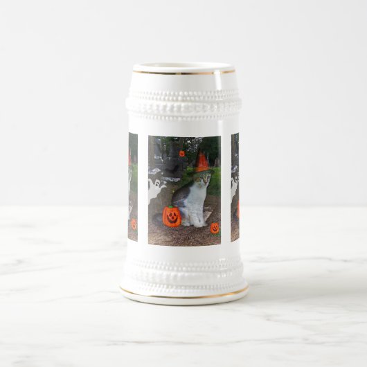 Chope À Bière Chat de fantôme (Centre)