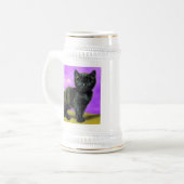 Chope À Bière Chat de style Van Gogh (Devant gauche)