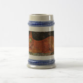 Chope À Bière Chat Folksy Orange (Centre)