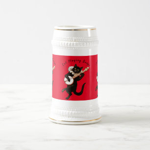 Chope À Bière Chat jouant à Banjo Thunder_Cove