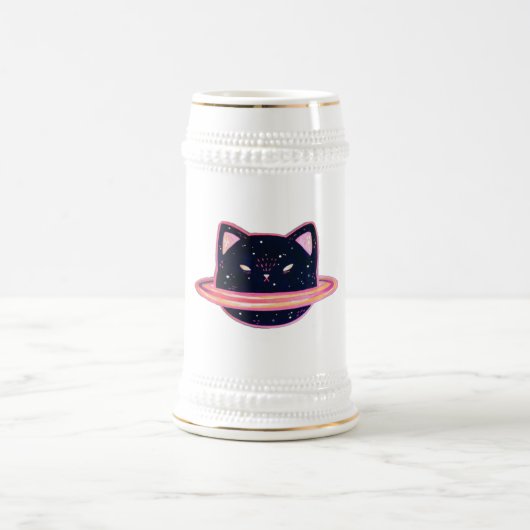 Chope À Bière Chat Planète (Centre)