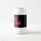 Chope À Bière Chaud rose noir blanc acier (Devant gauche)