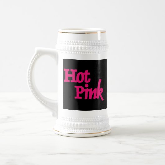 Chope À Bière Chaud rose noir blanc acier (Gauche)