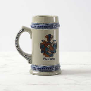 Chope À Bière Chedenhelm Family Crest (Avec "Shedenhelm") STEIN