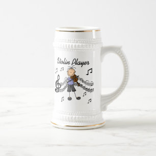 Chope À Bière Chemises et Cadeaux pour Joueuse de Violon en Silh