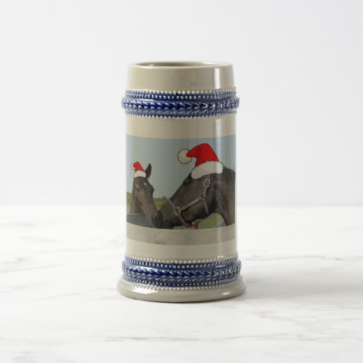 Chope À Bière Cheval de Noël & Pony (Centre)