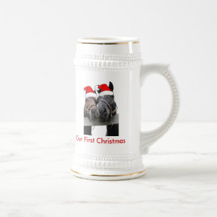 Chope À Bière Chevaux de Noël