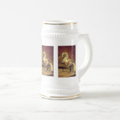 CHOPE À BIÈRE CHEVAUX GRIS BROUILLÉS (Devant droit)