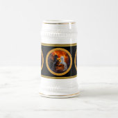 Chope À Bière Chevaux se battant dans une mauvaise tempête d'écl (Centre)