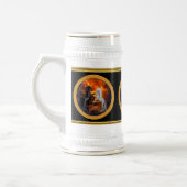 Chope À Bière Chevaux se battant dans une mauvaise tempête d'écl (Gauche)