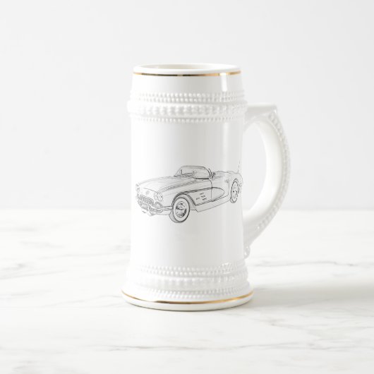 Chope À Bière Chevy 1958 Corvette (Devant droit)