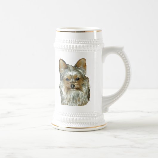 Chope À Bière Chien 4B, Yorkshire Terrier, Stein (Droite)