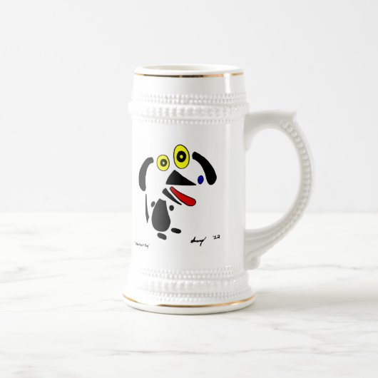 Chope À Bière Chien Abstrait Stein (Droite)