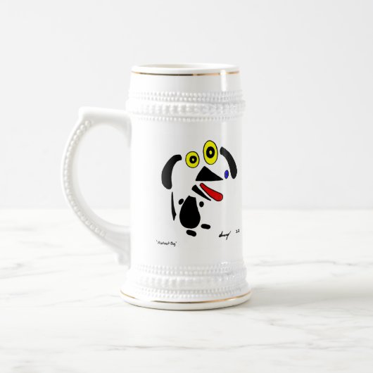 Chope À Bière Chien Abstrait Stein (Gauche)