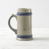 Chope À Bière Chien Blanc Mignon Tenant Une Laisse Dans La Bouch (Gauche)