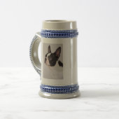 Chope À Bière Chien bleu Stein de Boston Terrier (Devant gauche)