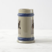 Chope À Bière Chien bleu Stein de Boston Terrier (Centre)