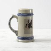 Chope À Bière Chien bleu Stein de Boston Terrier (Gauche)