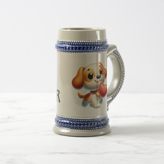 Chope À Bière chien, chiot amour (Devant droit)