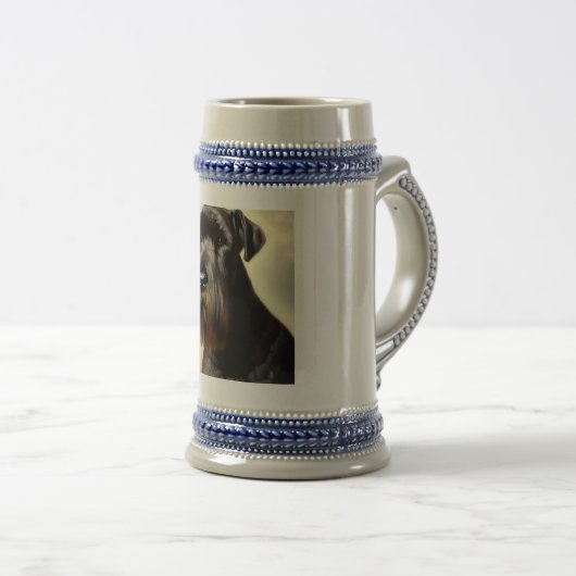 Chope À Bière Chien Schnauzer géant (Devant droit)